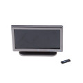 Gray Dollhouse Miniature Wide Screen Television Flat-Panel LCD TV w/ Remote Classic Pretend Play Accessory Toy