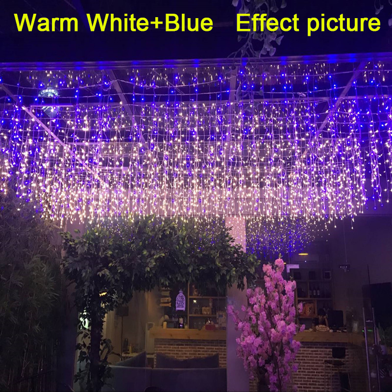 LED Christmas Light Icicle waterproof Fairy String Curtain Lights Garland Outdoor For Wedding Party Bar New Year Decor