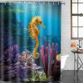 Ocean Life Hippocampus Waterproof Shower Curtains Jellyfish Curtains in the bathroom Bath curtain Bath Screens For bathroom