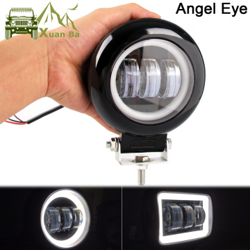 5 Inch Led Work Light Bar 6000K White Flood Beam For Car 4x4 Offroad Truck Boat UAZ ATV 12V 24V Led Angel Eyes Driving Lights