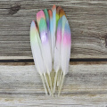 20pcs Goose Feathers for Crafts Mix Gradient Goose Plumes DIY jewelry decorative accessories Decorative plume
