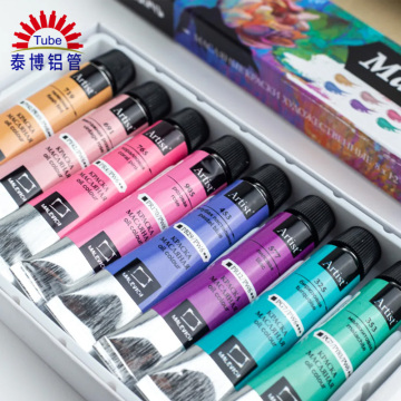 Multi color Artist Paint Aluminum Tubes