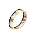 ZooMango Titanium Steel 1mm Rose Gold Anti-allergy Smooth Simple Engagement Wedding Couples Rings For Man Or Woman Gift ZR19162