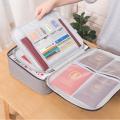 Document Organizer Briefcase A4 Folder Holder Men's Women's Bag Cover Purse Passport Home Safe Functional File Storage Case