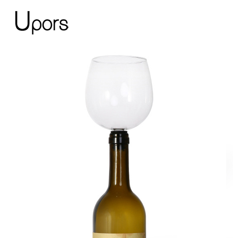 UPORS 500ml Wine Pourer In Bottle Direct To Drinking Creative Glass Cup Transparent Shot Glass Wine Decanter with Cork Bar Tools