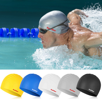 Adults Waterproof swimming caps badmuts silicone swimming hat man women Silicone large size candy colors swimming wear hat