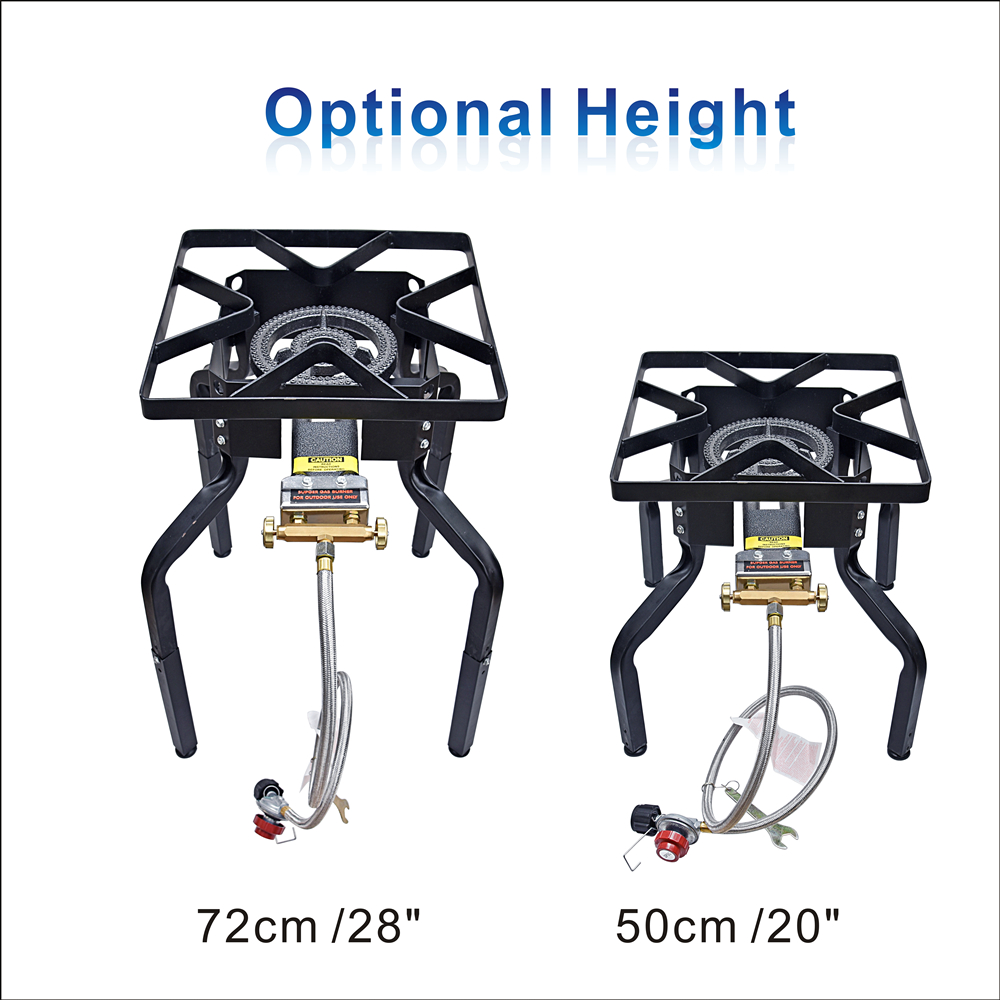 Outdoor Single Burner Stove with Adjustable Legs