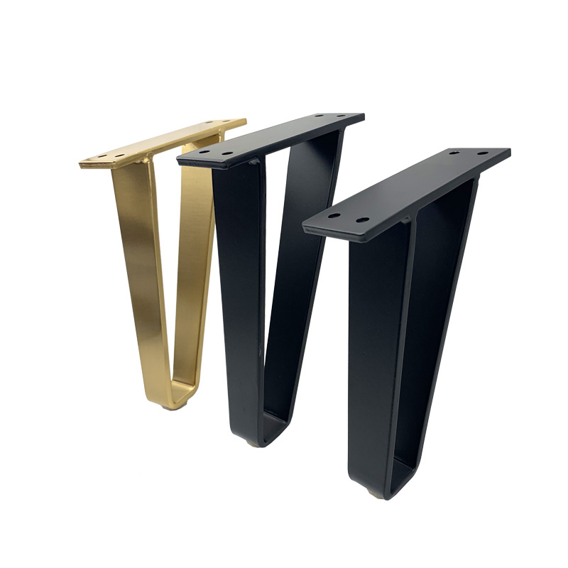 2Pcs/set U-shaped metal furniture leg table leg bracket protection pad support leg for sofa leg Furniture cabinet chair feet