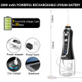 Portable Oral Irrigator 300ml Dental Water Flosser Jet 5 Modes Water Floss USB Rechargeable Irrigator Dental Teeth Cleaner + Bag