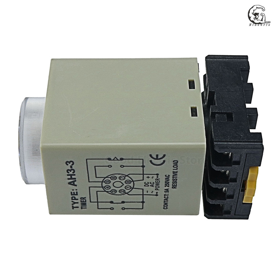 1Set 10S 24-380V AC / DC universal AH3-3 time relay new feature timer relay time set range 10 Seconds off delay timer relay