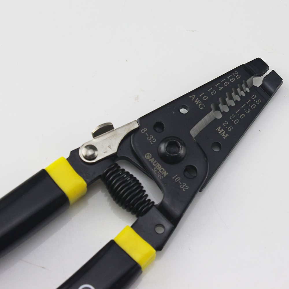 Aubon Multifunction 0.6-2.6mm 10-22 AWG 6" Cable Wire Cutter Stripper Plier Tool 16cm Length