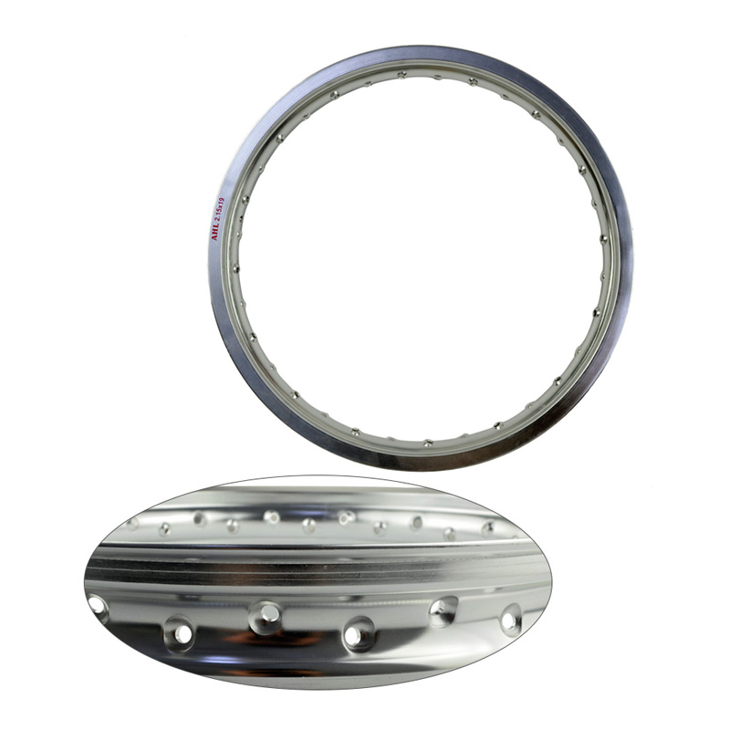 6061 Black / Silver Motorcycle Rim Aviation Aluminum Front Wheel Circle 2.15x19 32 36 Spoke Hole 215 x 19 2.15 19 High Strength