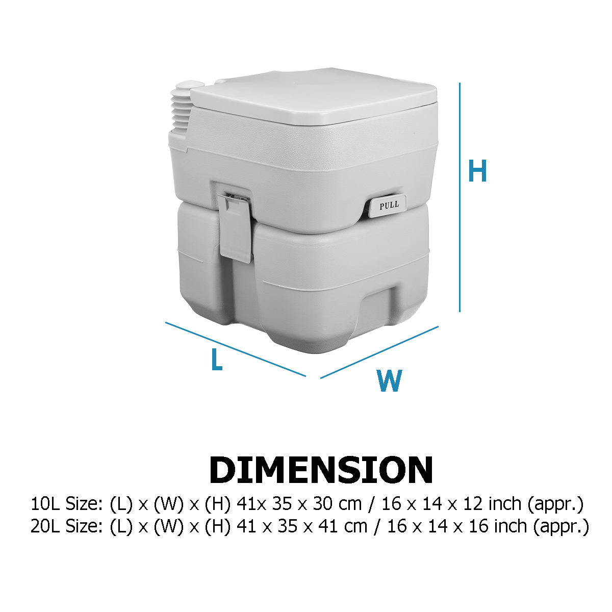 Camping Toilet Portable Flush Outdoor Mobile Toilet Boat Outdoor Squatting Elderly Toilet Stool/Pregnant Movable Toilet