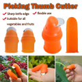 Vegetable Silicone Thumb Knife Finger Protector Harvesting Knife Plant Blade Scissors Separator Cutting Rings Garden Gloves