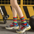 2020 New Women Socks Fashion Cotton Socks Rainbow Series Suitable for Girls Students Socks Women