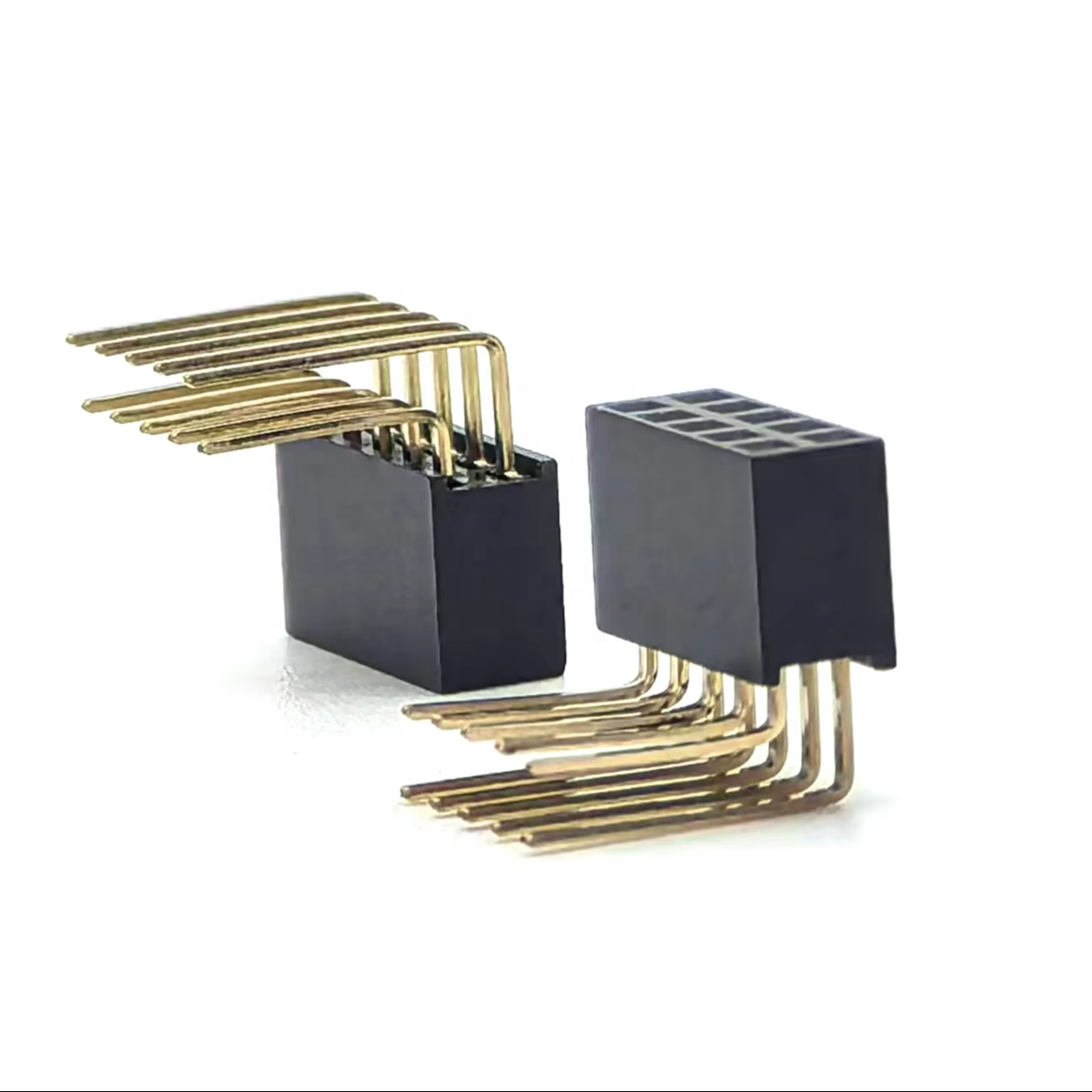 2.54mm Pitch Female Header Connector Dual Row Right Angle Y-Type H8.5mm 2*5P