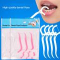 50Pcs Disposable Floss Family Packing Cleaning Tooth Stick 7.5cm Floss Pick Interdental Brush Toothpicks Oral Care