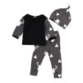 Christmas Baby Clothes Set Deer Tops T-shirt +Pants Leggings Hat 3pcs Newborn Baby Boys Girl Kids Xmas Outfits Set