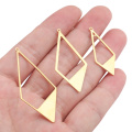 10pcs Brass Brass Hanging Earrings Charms Geometry Open Teardrop Resin Frame Charms Pendants Diy For Jewelry Making Accessories