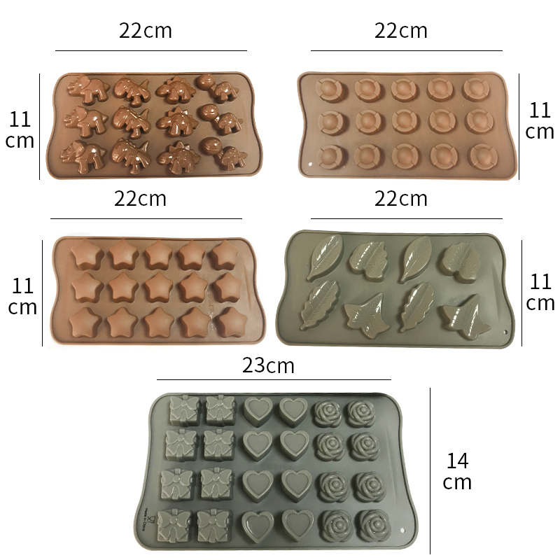 New Silicone Chocolate Star Mold Chocolate Baking Tools 3D Chocolate Molds Christmas Chocolate Candy Mold