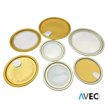 Retort printed aluminum foil peel off lids POE