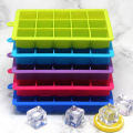 DIY Creative Silicone Ice Cream Tubs Ice Cube Tray Mold 15 Hole Big Square Ice Cream Makers Forma De Gelo Bar Kitchen Accessorie