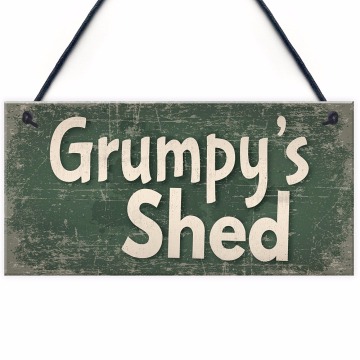 Meijiafei Shed Signs Grumpy's Shed House Door Plaque Garden SummerHouse Sign Signs For Dad 10