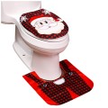 Christmas Santa Decoration Toilet Seat Cover And Carpet Cover Combination New Year Xmas Toilet Cover 112