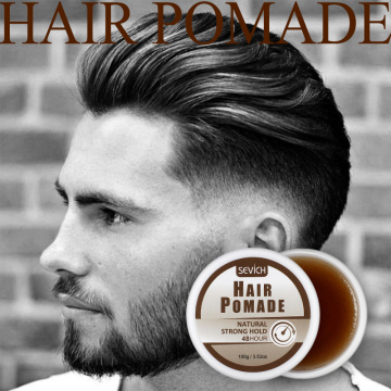 Sevich 48 hours Strong Hold Men's Hair Pomade Smooth Hair Cream Gel Hemp Pomade Salon Hair Style Make Nature Long-Lasting 100g