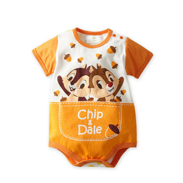 1pc Baby Summer Rompers Girls boys SOft cotton infant newborn baby short sleeve clothing Lovely Cartoon Chip Dale jumpsuits