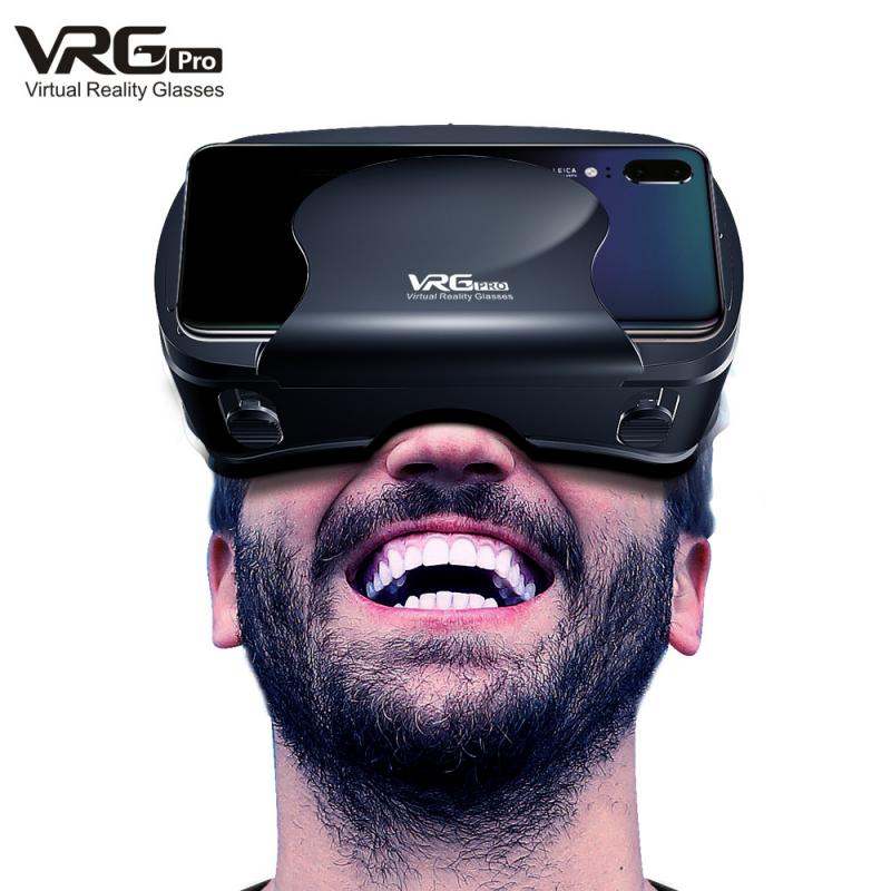 VRG Pro 3D Virtual Reality VR Glasses Full Screen Visual Wide-Angle VR Glasses For 5 To 7 Inch Smartphone Eyeglasses Devices