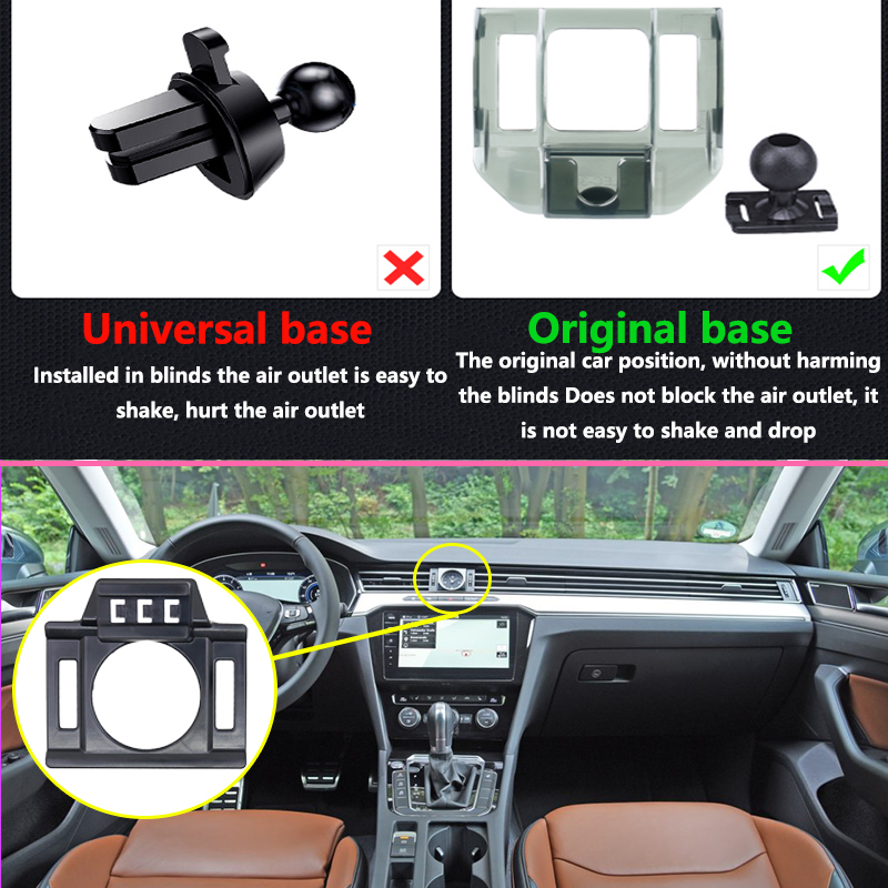 Car Mobile Phone Holder for Volkswagen VW Arteon 2017 2018 2019 2020 Stand Telephone Bracket Vent Accessories for iphone Xiaomi