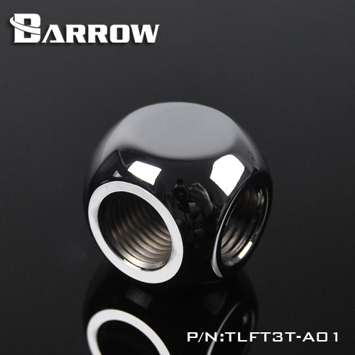 Barrow TLFT3T-A01 G1 / 4 "X3 black white silver Gold three left cubic Adapter Water cooling accessories PC water cooling