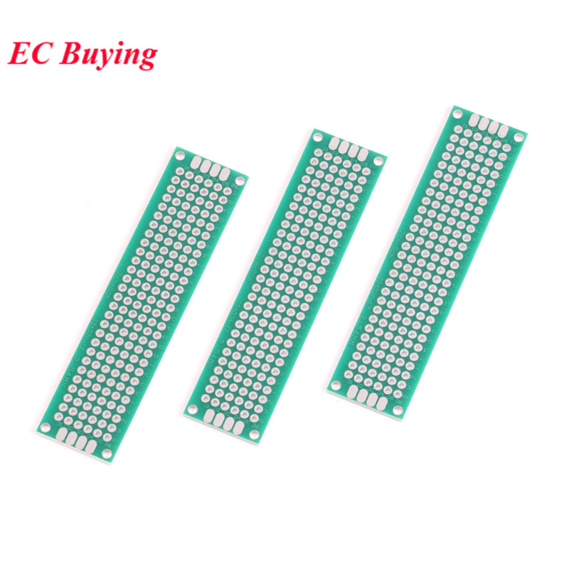 5pcs 2x8cm Double Side Prototype PCB Universal Printed Circuit Board DIY For Arduino 2.54mm Glass Fiber 2*8cm 20x80mm 20*80mm