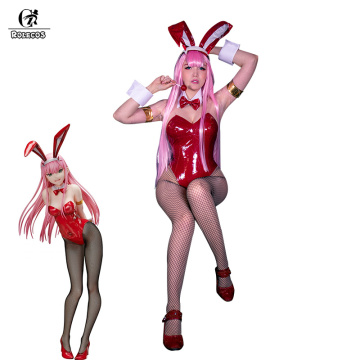 ROLECOS Zero Two Cosplay Women Sexy Costume DARLING in the FRANXX Anime Costume 02 Bunny Girl Jumpsuits Women Sex Jumpsuits