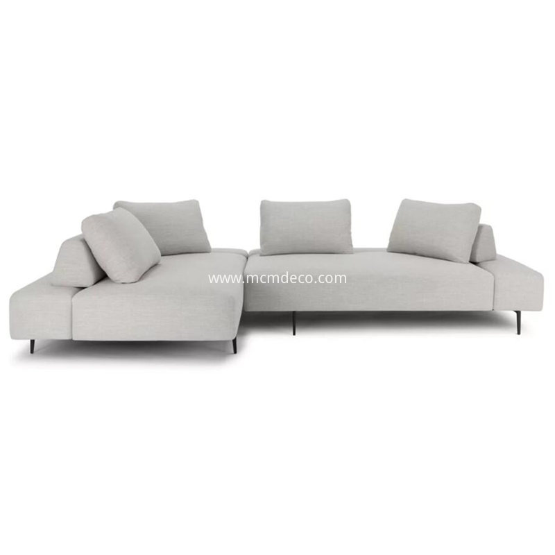 Divan Wisp Gray Sectional Sofa 2