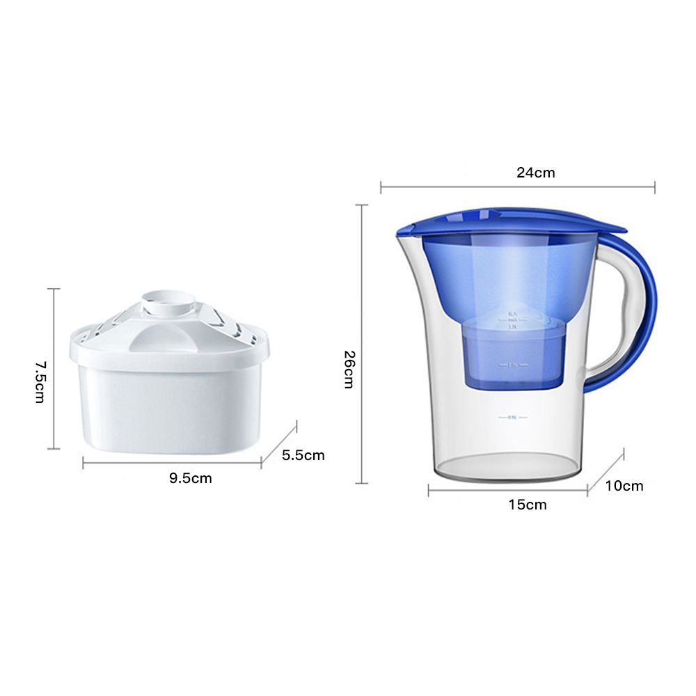 Water Pitcher Filter Household Water Jug Activated Carbon Filter For Health Drink Remove Chlorine Deposits Rust Kitchen Tools