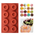 8-Cavity Silicone DIY Donut Maker Non-Stick Baking Pastry Cookie Chocolate Mold Muffin Cake Mould Dessert Decorating Tools