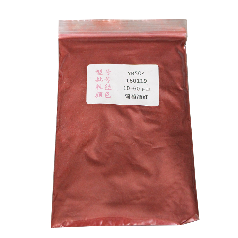 Pearl Powder Pigment Type 504 Wine Red Mineral Mica Powder Dye Colorant for Soap Automotive Arts Crafts 100g