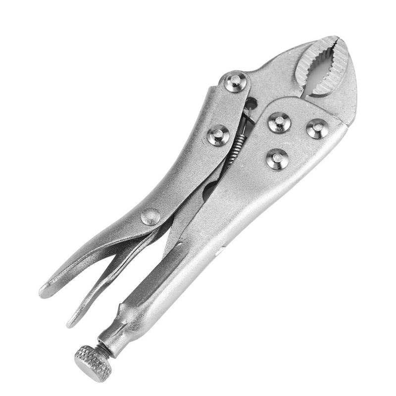 5/7/10 Inch Carbon Steel Anti Slip Round Jaw Pliers Locking Forceps Clamp Woodworking Clips Round Nose Pliers Hand Tool