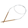 4/4.5/5mm Bamboo Circular Knitting Needles Stainless Steel Tube Crochet Hook DIY Craft Sweater Clothes Hat Scarf Sewing Needles