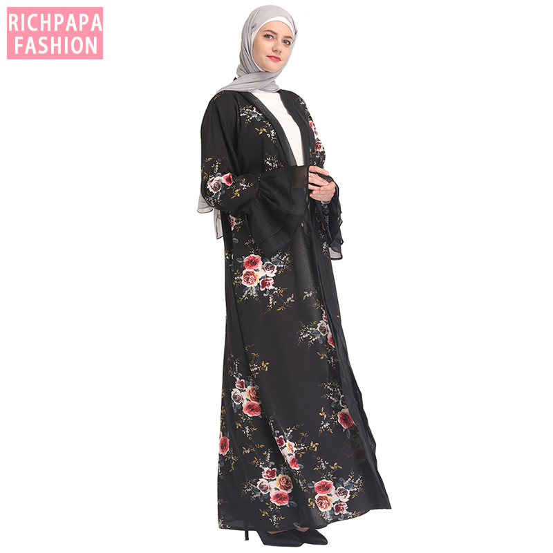 Chiffon Abaya Turkey Hijab Muslim Dress Kaftan Dubai Abayas For Women Qatar Ramadan Caftan Marocain Jilbab Robe Islamic Clothing