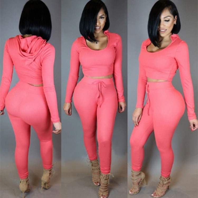 2 piece set women suit outfit two piece set crop top legging sweatpants set crop hoodie set female sweatshirt pants tracksuit