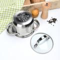 Stainless Steel Binaural Cooking Pots 12CM 1L Milk Pan Kitchen Articles Suitable For Induction Cooker Gas F1001