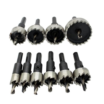 10Pc Hole Saw Tooth Kit Hss Steel Holesaw Drill Bit Set Cutter Tool For Wood Metal Wood Alloy 12-40Mm