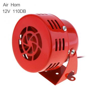 Universal 12V 110dB Metal Red Automotive Motorcycle Horns Air Raid Siren Horn Car Truck Motor Driven Alarm