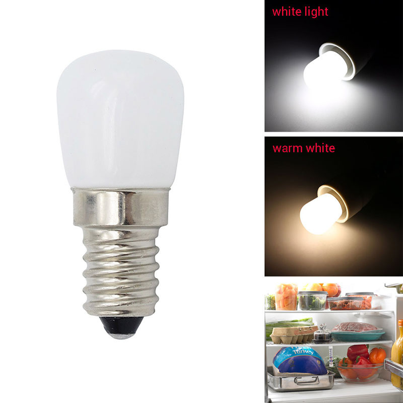 1pc E14 Screw Base LED Refrigerator Lamp bulb 1.5W 220V AC SMD LED Light For Fridge White /Warm White for Home