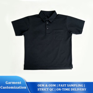 Solid Black Business Polo Shirt