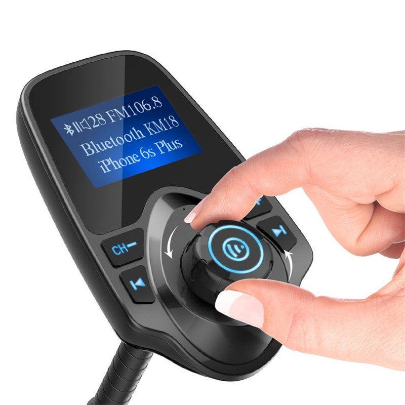 Flexible FM Modulator Transmitter Bluetooth FM Radio 2.1A USB Car Charger Handsfree Car Kit Wireless Aux Audio FM Transmiter
