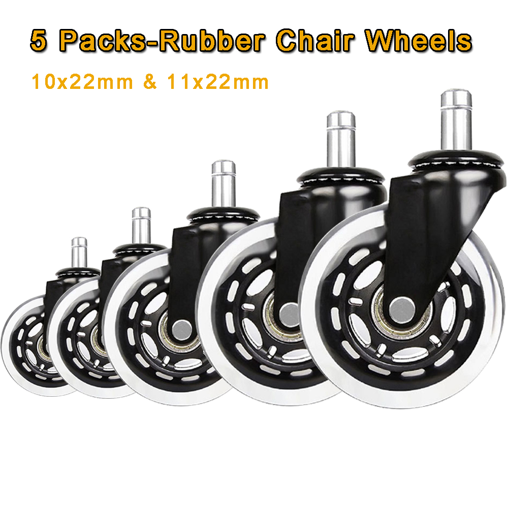 Wheel Caster Furniture Roller Heavy Duty Swivel Casters PU Material Silent Office Chair Replacement Hardware Accessories Fitting
